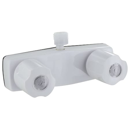 Valterra SHOWER VALVE W/ VAC BRKR, 4IN, 2 KNOB, PLASTIC, WHITE PF213244